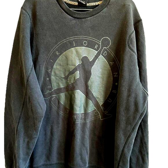 VTG AIR Jordan Nike XXL Sweat Shirt Flight Club Logo 2XL TTG Gym Skater Punk Y2K - Picture 1 of 8